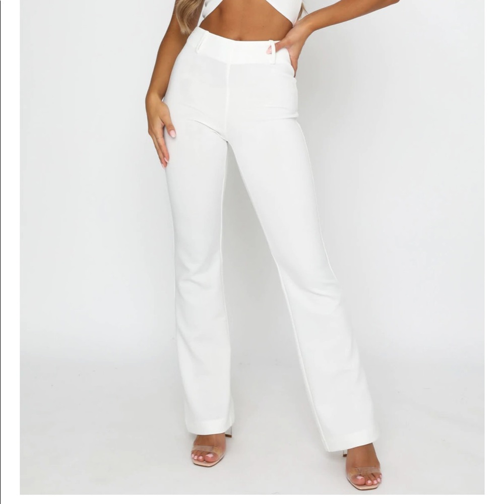 NWT white white fox pants